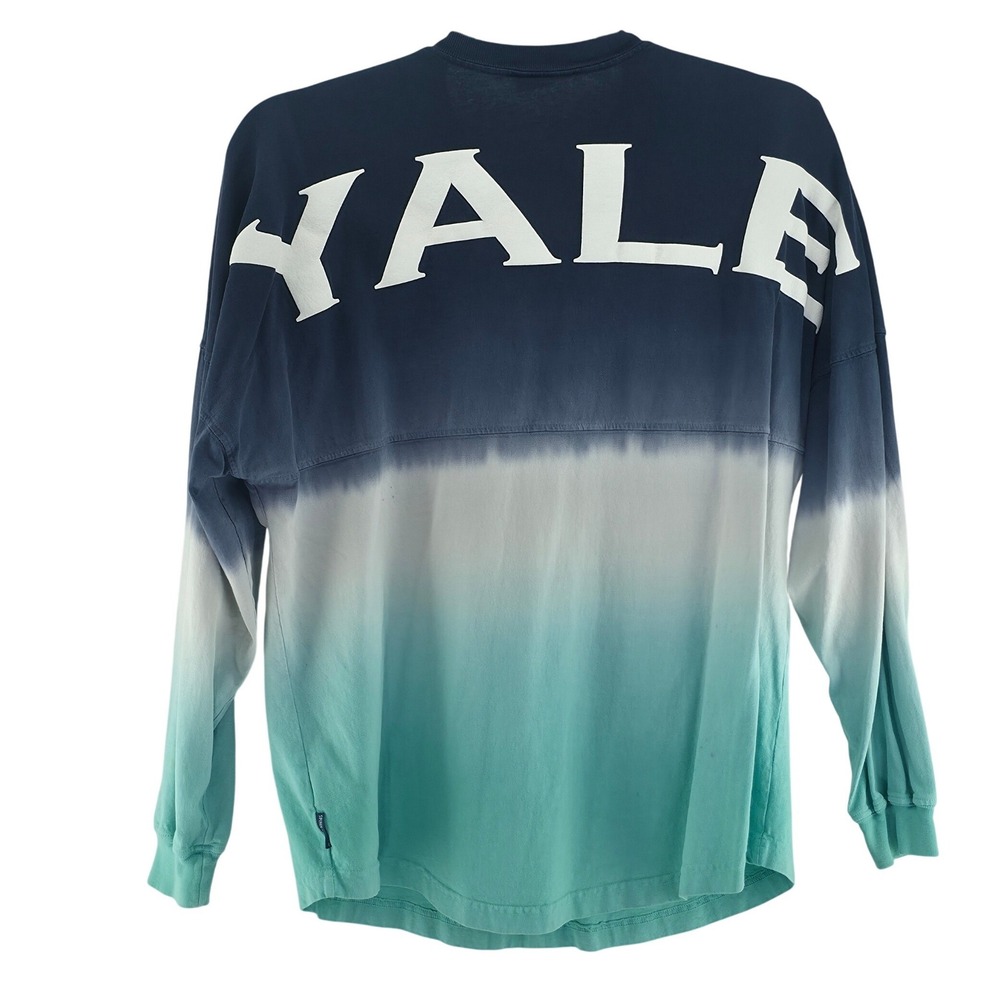 Spirit‎ Jersey Yale University Shirt Unisex Large Blue Teal Ombre Casual Preppy